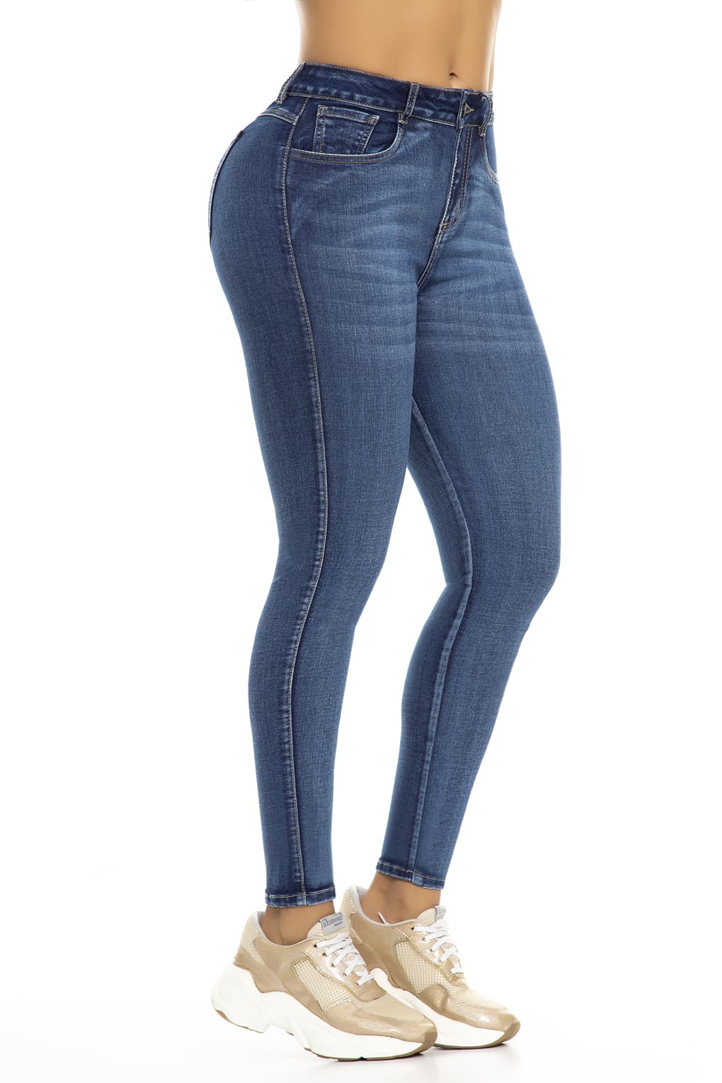 10075 Jean Skinny efecto levanta cola